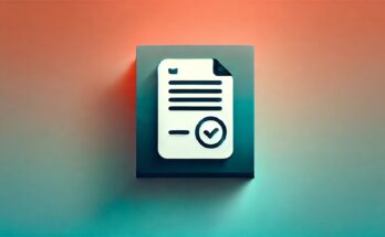 Minimalist gradient background illustration with a business document and checkmark icon, symbolizing legal guidance for LLC formation and startups.